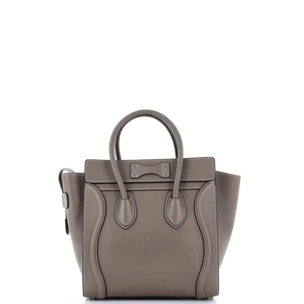 Celine Luggage Bag Grainy Leather Micro #242674C16B - Picture 3 of 7